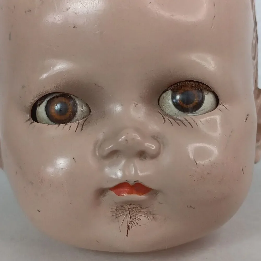 Ideal Sleepy Eyes Doll Head Composite Made in the USA pat. No 22522077 For Parts